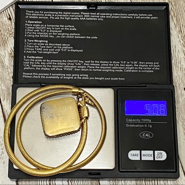 Vintage Gold tone Coin Medallion Necklace - Image 9