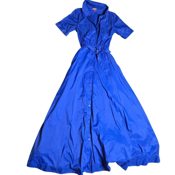 Staud Lapis Blue Millie‎ Maxi Dress Size: 4 - Image 2