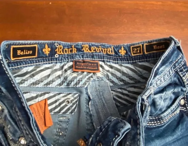 Rock Revival Bliss Dark Indigo Bootcut Jeans are a size 27. - Image 13