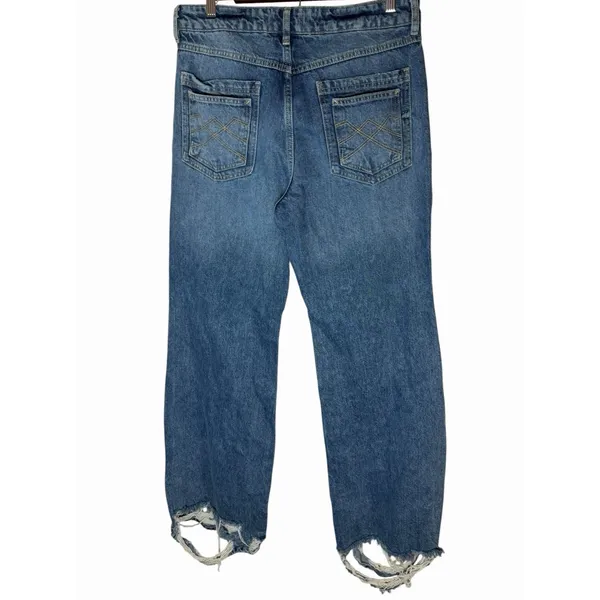 FREE PEOPLE x We The Free Paint Splatter, Distressed Hem Jeans - Size 30 - Image 7