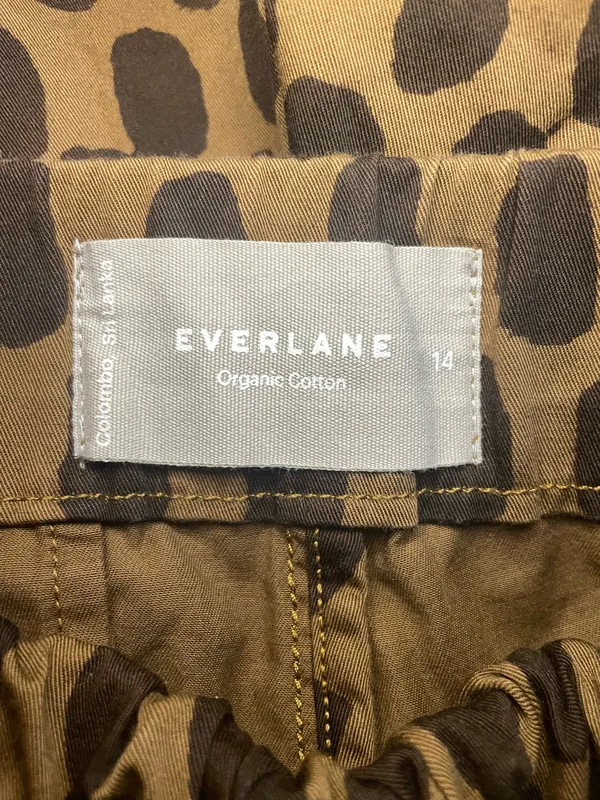 Everlane Organic Cotton Leopard Print 2-Piece Set | Top size 16 + Shorts size 14 - Image 8