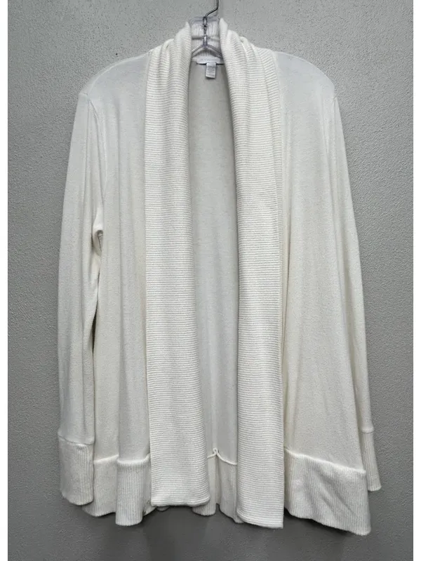 Beyond Yoga Soften Up Cardigan Women’s Small Off White Open Front Pockets Flawed - Image 2