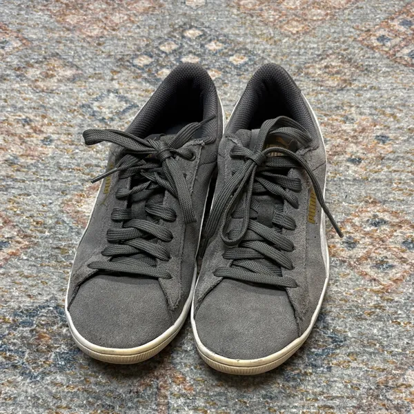 Puma Women's Gray and White Sneakers - Image 2