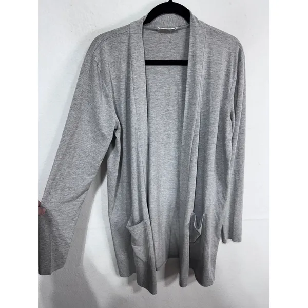 Zanana XL Women's Gray Ribbed Knit‎ Cardigan Top Cozy Lounge Casual Chic - Image 6