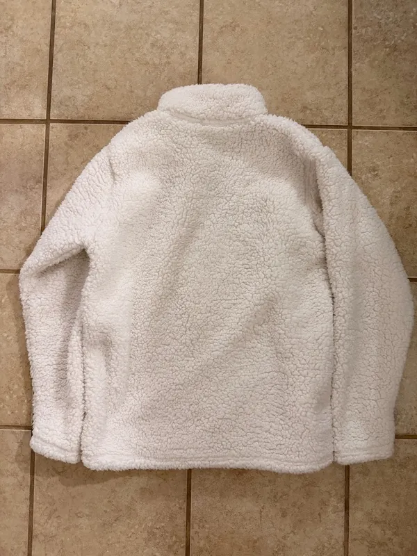 White Sherpa Quarter-Zip Pullover - Image 3