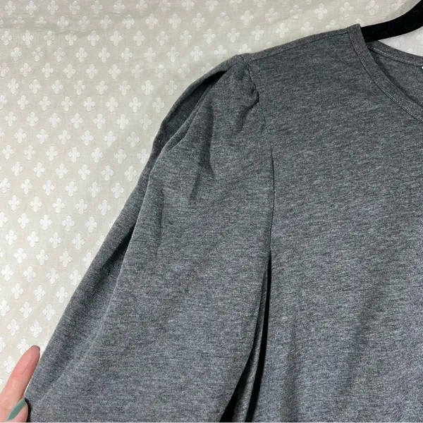 Rebecca Taylor Grey Puff Short Sleeve‎ Top - Image 4