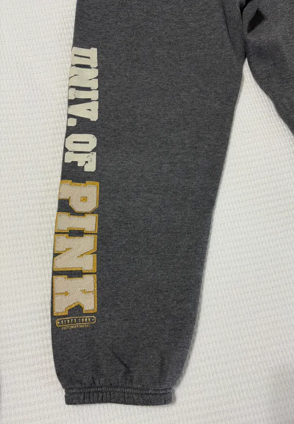 PINK Victoria’s Secret Gray Joggers - Image 3