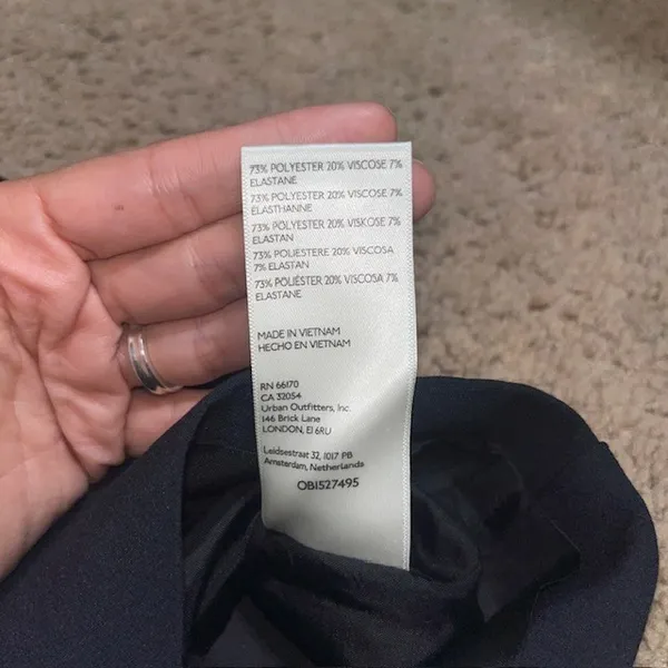 Anthropologie Maeve Tailored‎ Skort Wrap Front Side Zip Mini Pocket Navy Blue 4 - Image 8