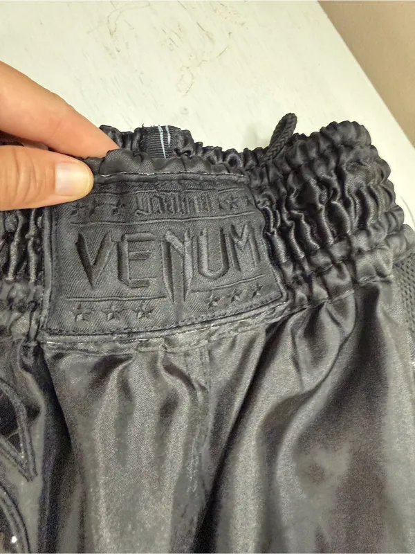 Venum Classic Muay Thai Shorts Black/Black Womens Sz Small New - Image 8