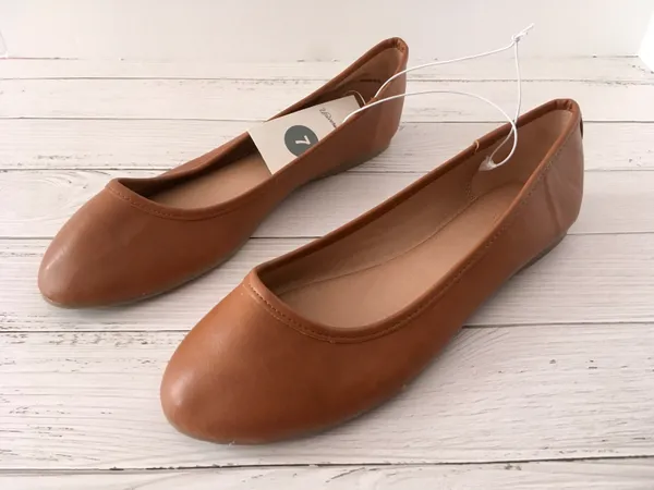 Ballet Flats, Size 7 Brown - Image 3