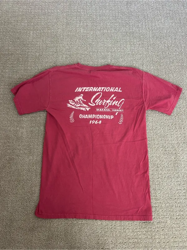 Unisex Vintage Inspired Hawaii International Surf T-Shirt Size Small - Image 4