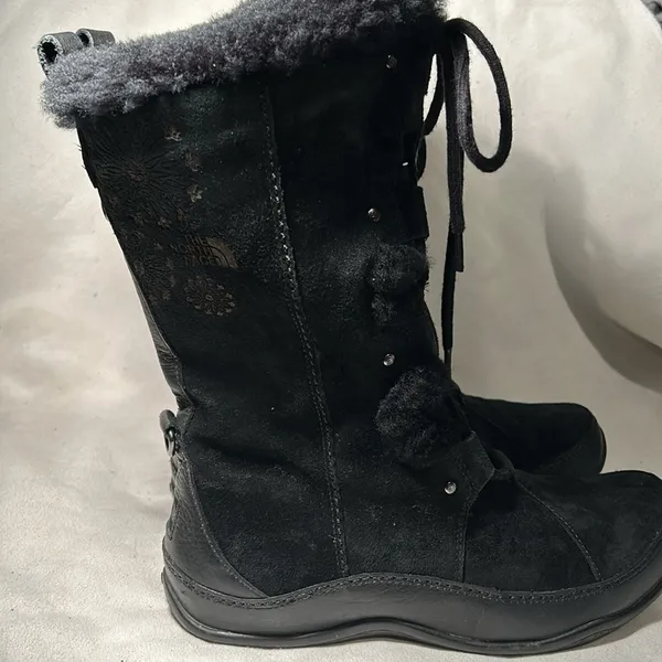 The North Face 620179 Abby III Insulated Winter Boot Leather Women's Size 8. - Image 3