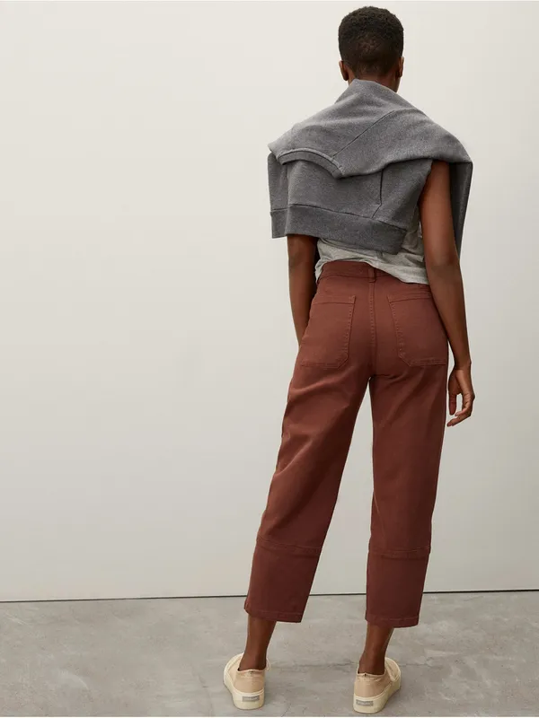 Everlane The Utility Barrel Pant Brown Rosewood Size 2 - Image 2