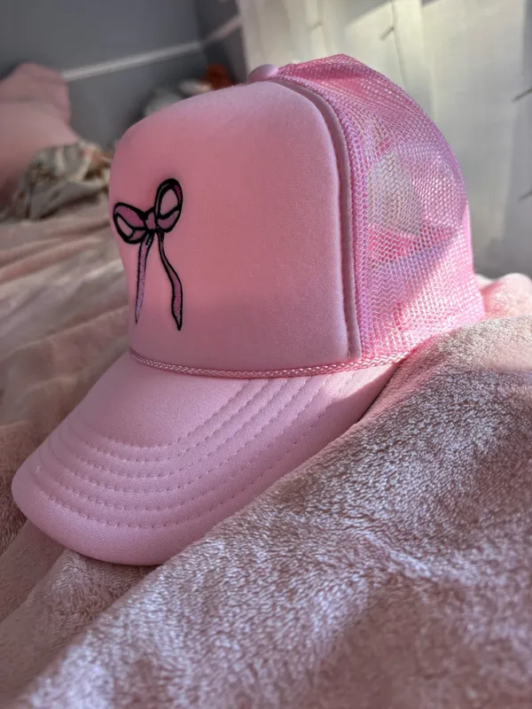 Boutique Trucker Hat Pink - Image 2