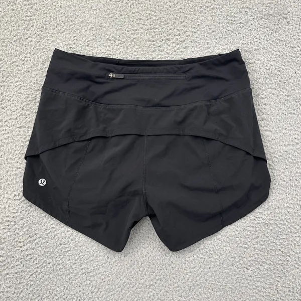 Lululemon Speed Up Shorts Mid Rise 4" Black Athletic Athleisure Women's 4 - Image 2