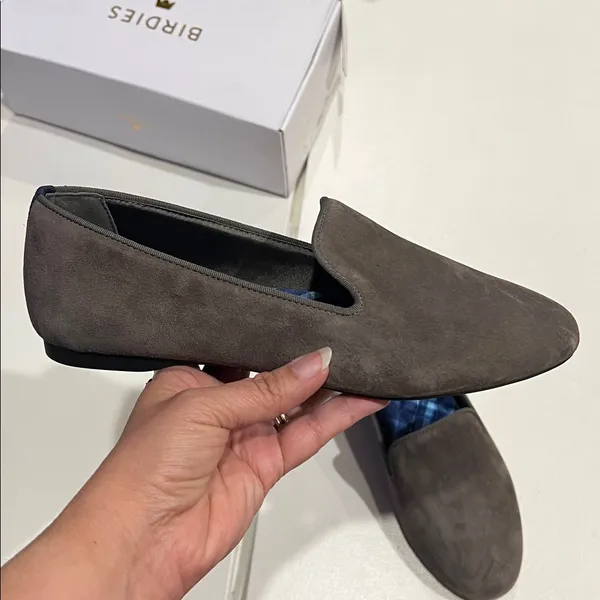 Birdies Starling slip on gray suede flats women’s size 7 - Image 4