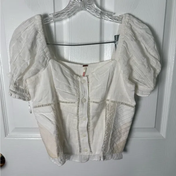 Free People Bali Alana Top & Pant Set in White XS - Image 4