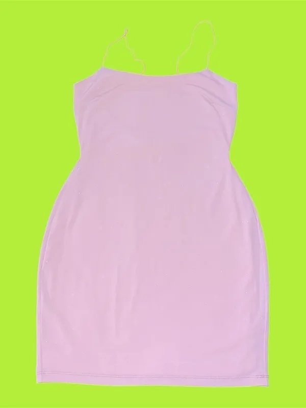Y2K Pink glittery bodycon dress. - Image 3