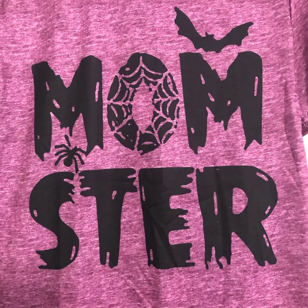 Momster‎ Halloween shirt sleeve tee shirt women’s size small. NWOT. - Image 2
