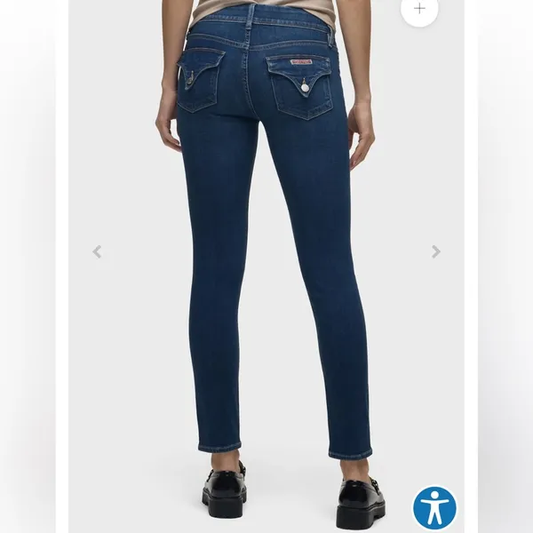 Hudson Collin Mid Rise Skinny Jeans in Wonderwall - Size 27 - Image 2
