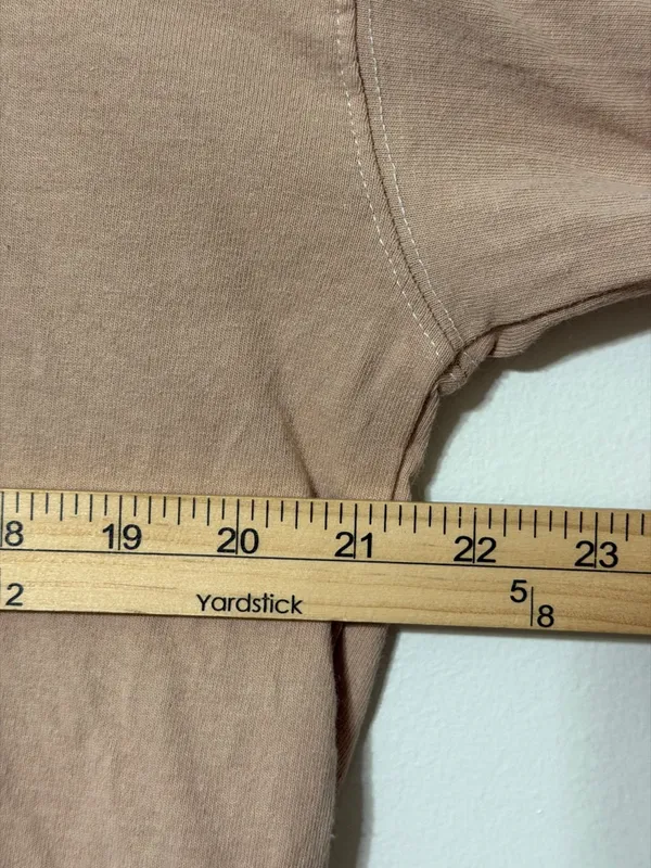 Aerie Oversized Rugby Polo Shirt Size XS Tan Long Sleeve Top - Image 7