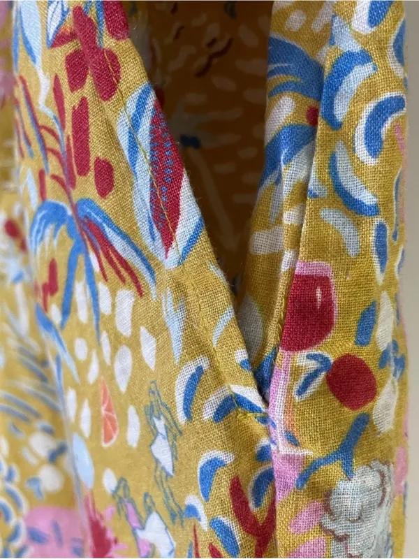 Roller Rabbit Yellow Floral Sleeveless Button Romper - Image 6