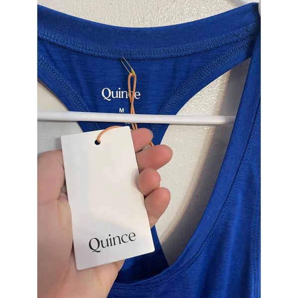 NWT Quince Womens Royal Blue Racerback Tank Top Size M Activewear Yoga Workout - Image 3