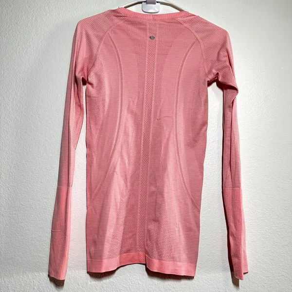 Lululemon Run Swiftly Tech Long Sleeve Heathered Zing Pink Light 4 - Image 5