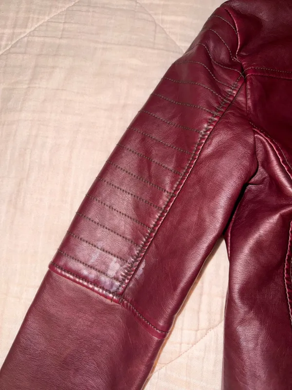 Cape Juby burgundy faux leather jacket - Image 10