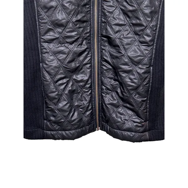 prAna Womens Black Quilted Sherpa Lined Full Zip Puffer Vest Ribbed Trim Small - Image 13