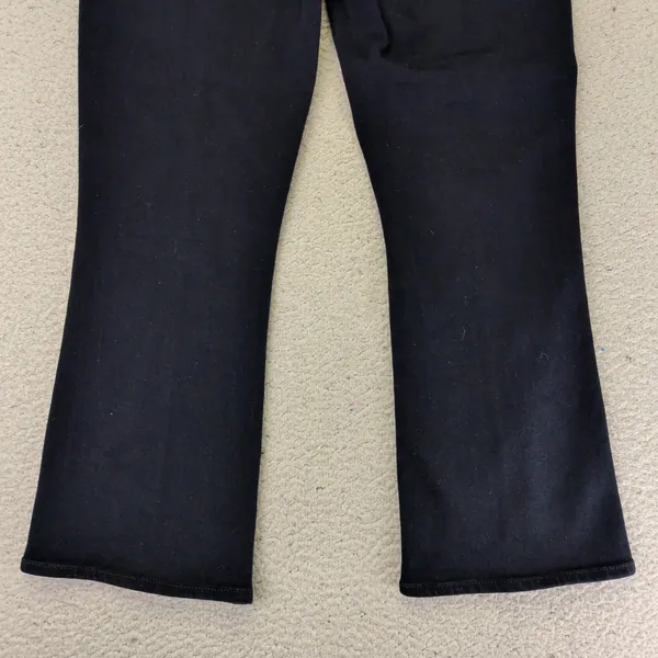 Paige Claudine Thin Denali‎ Flare Jeans Dark Indigo Seamed Trousers Women's 32 - Image 9