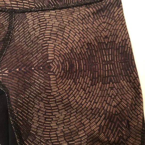 Lululemon Wunder Under Leggings Golden Goddess Cashew Brown Print - Image 8