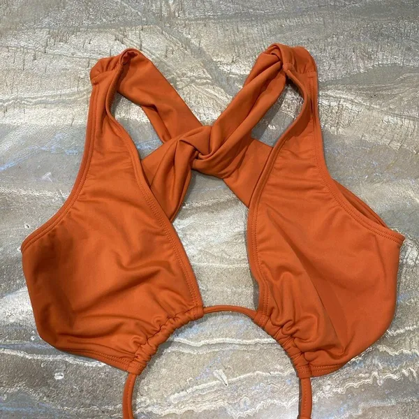 Icon Swim Orange Cutout Swimsuit - Image 2