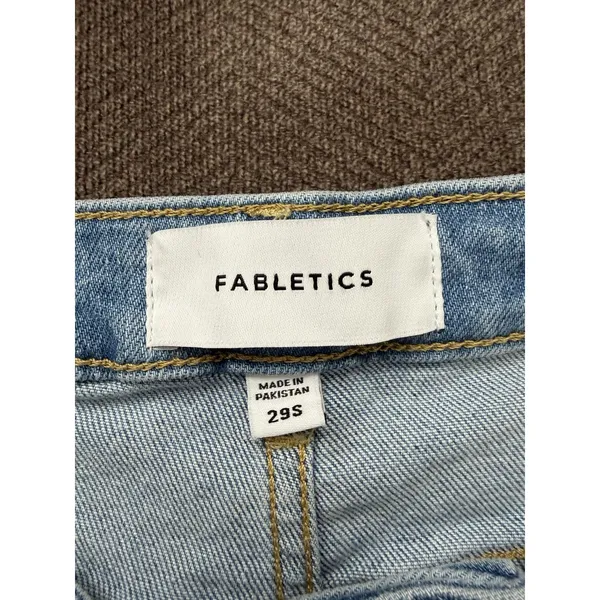 Fabletics High Rise Wide-Leg Jeans Med Wash Womens 29 Short baggie NWT - Image 10
