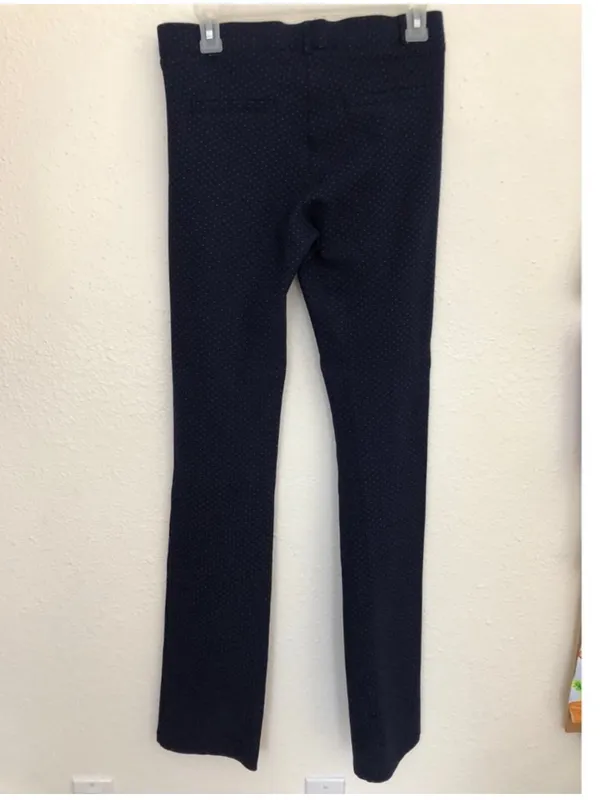 Betabrand Navy Blue Printed Dress Pants Yoga Pants Medium Long work trousers - Image 3