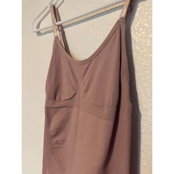MANGOPOP NWT Size Small Bodysuit Adjustable Straps Thong Snap Closure Dusty Pink - Image 3