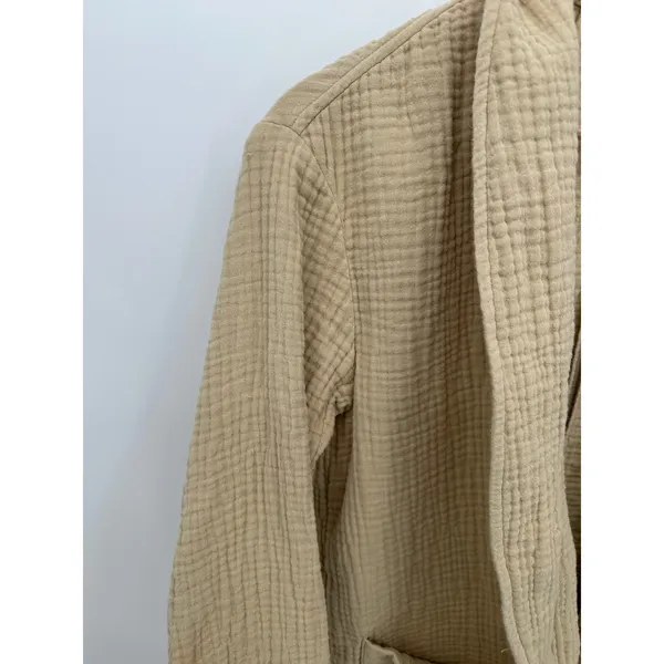 Madewell Blazer Women Small‎ Lightspun Dorset Gauze Slouchy Oversized Khaki - Image 8