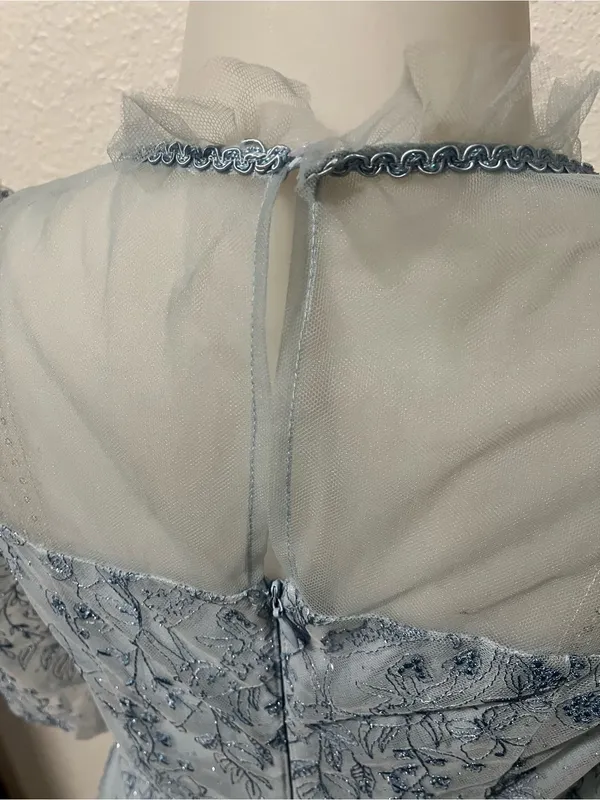 NWT Goelia Blue See-Through Mess Embroidered Dress Size 4 (Small) - Image 5
