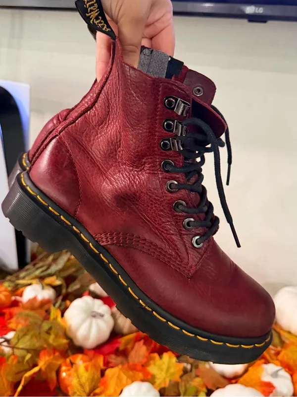 Dr. Martens Women's Oxblood Lace-Up Platform Boots - Image 13