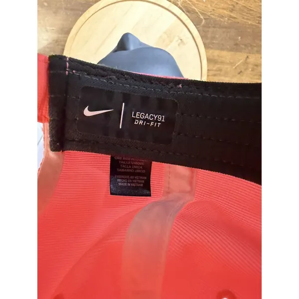 Nike Dri-FIT Legacy91 Adjustable Hat Cap Neon‎ Pink Coral Golf Running 92 ** - Image 8