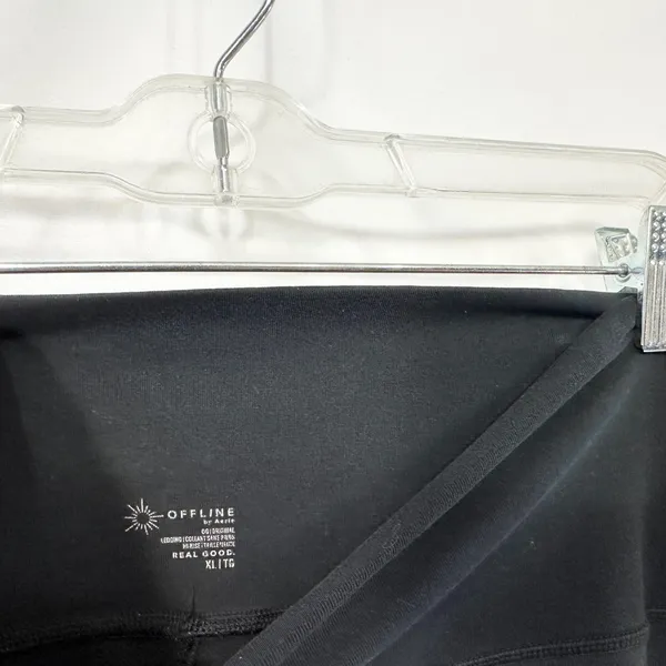 OFFLINE by Aerie XL Leggings OG Original High Waisted Solid Black Ankle‎ 1383 - Image 4