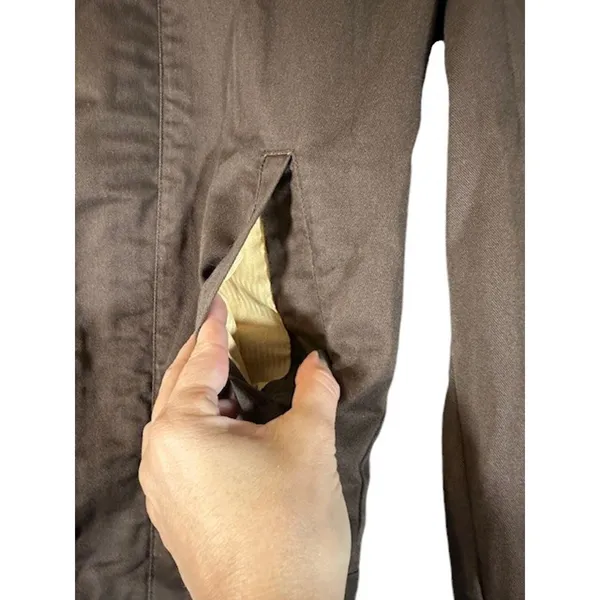 Volcom Brown Basic Zipper Sleeves Simple Full Zip Lightweight Jacket Women Sz S - Image 5