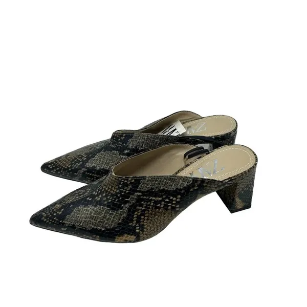Zara Snakeskin Animal Print‎ High Heeled Mules Size 36 / US 5.5 - Image 3