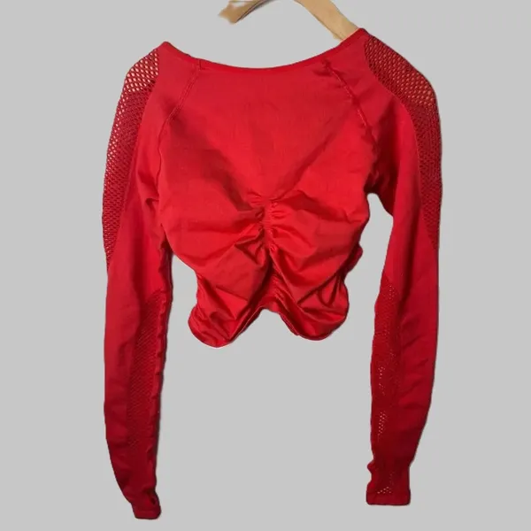 FP Free People Movement On The Rise Long Sleeve Layer Bittersweet Red XS / S - Image 6
