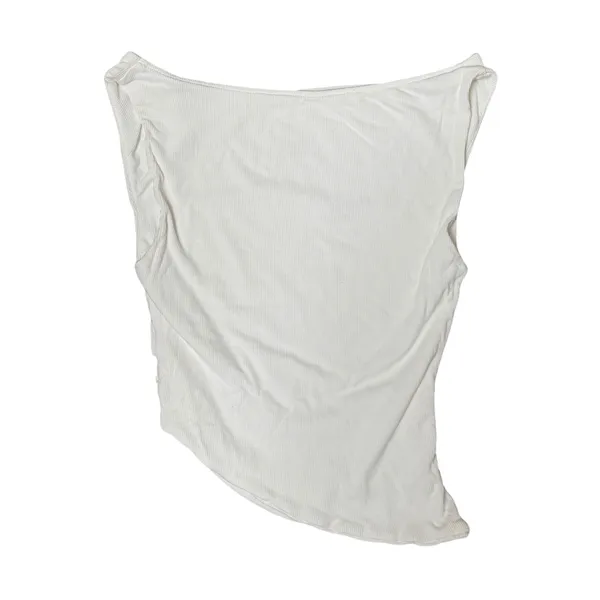 Eco-SkinKiss Rib Cowl Collar Asymmetrical Hem Tank - Image 3
