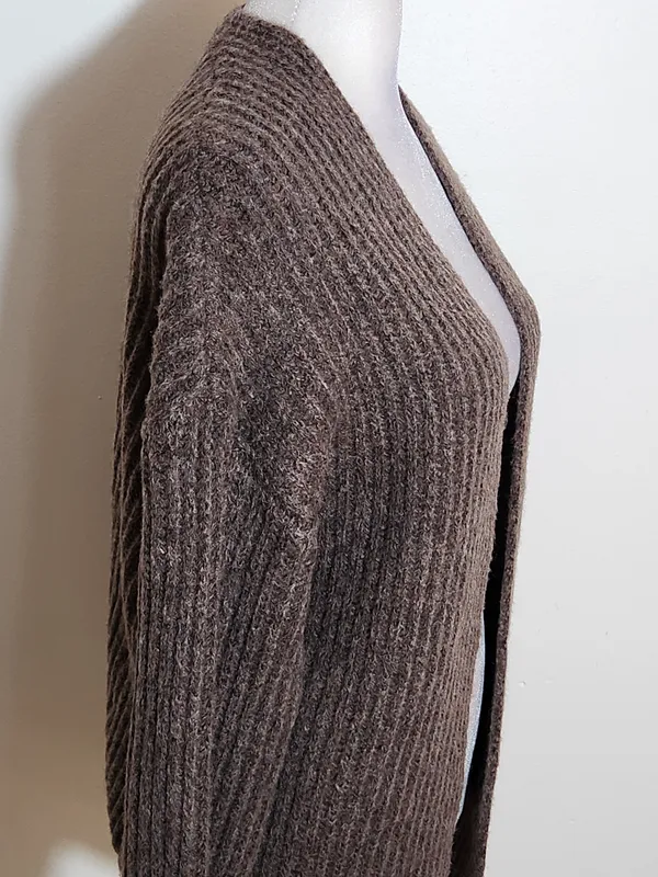 Universal Threads Brown Fuzzy Open Front Cardigan Size Large NWT - Image 4