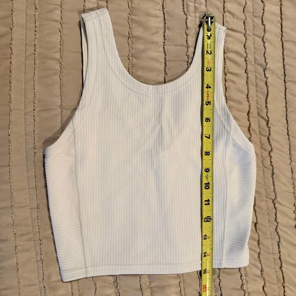Lululemon Ribbed Softstreme Cropped Tank Top Light Vapor 0 W1EDFS Sleeveless - Image 6