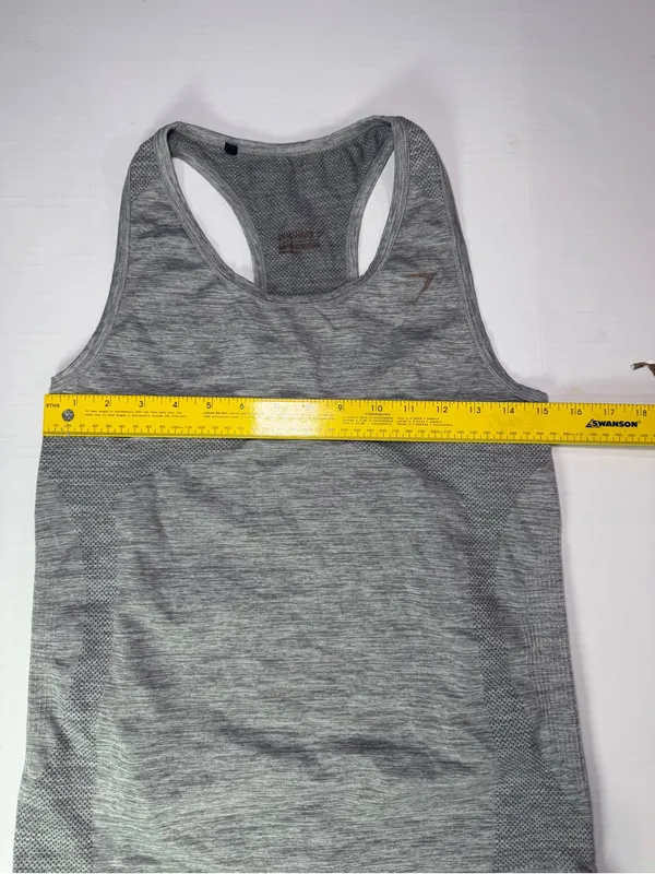 Gray Gymshark Racerback Tank Top Women’s Small Approx 15.5x23 - Image 3