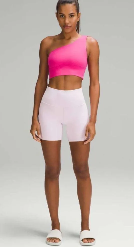NWT Lululemon Align Asymmetrical Sports Bra Sonic Pink Color Size 12 A/B - Image 4