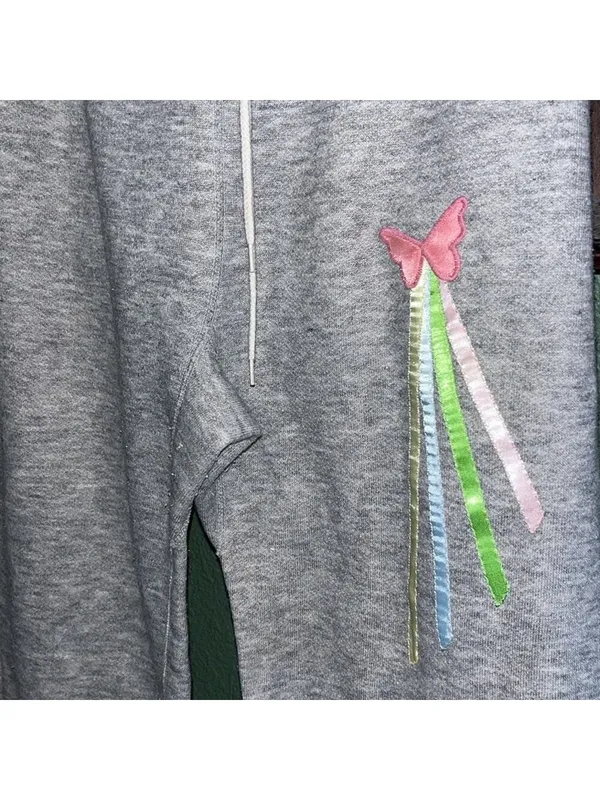 Vintage Butterfly Sweatpants 90s cottagecore granny boho pastel - Image 4